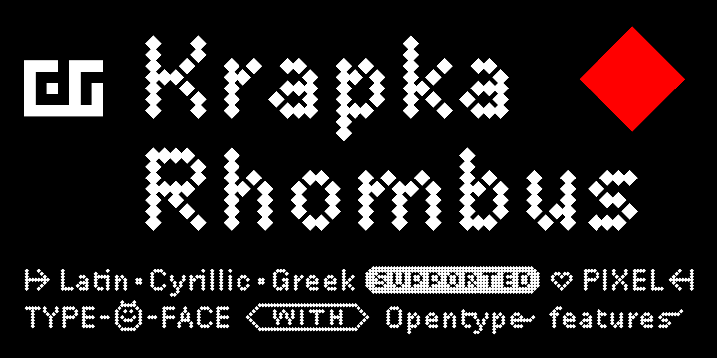 Шрифт DR Krapka Rhombus